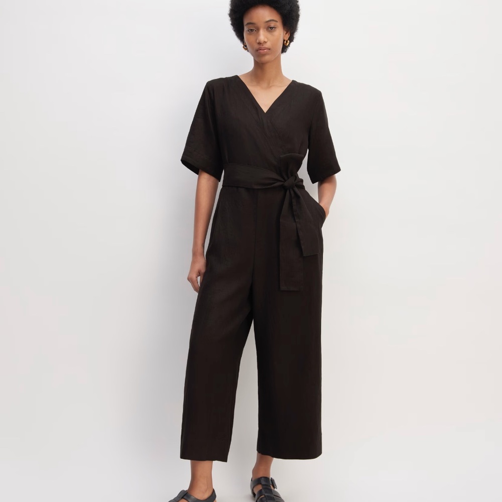 The Wrap Jumpsuit in Linen